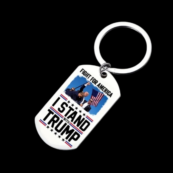 I Stand With Trump Keychain - Picture 1 of 2